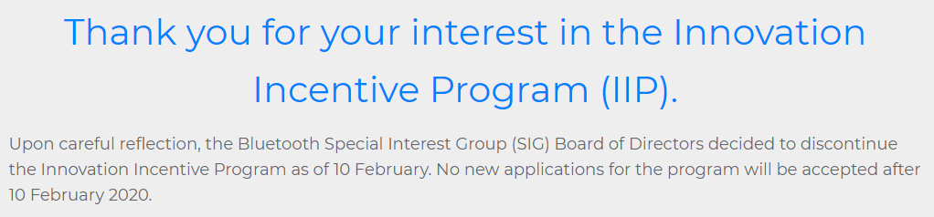 藍牙BQB認證取消了創新激勵計劃(IIP).png 藍牙BQB認證取消了創新激勵計劃(IIP).png